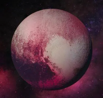 pluto planet red